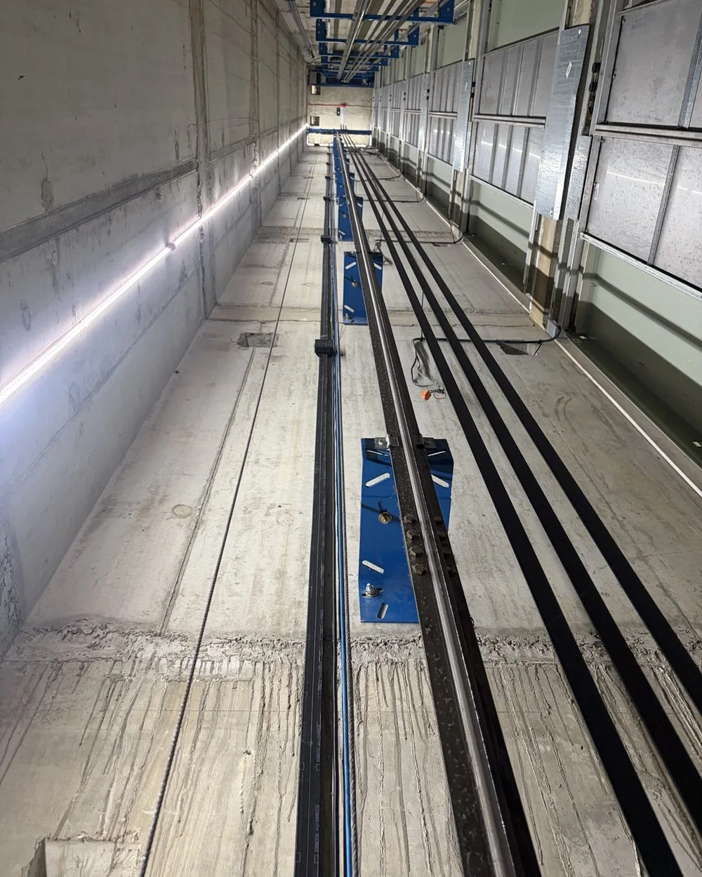 New LED lighting and shaft wiring