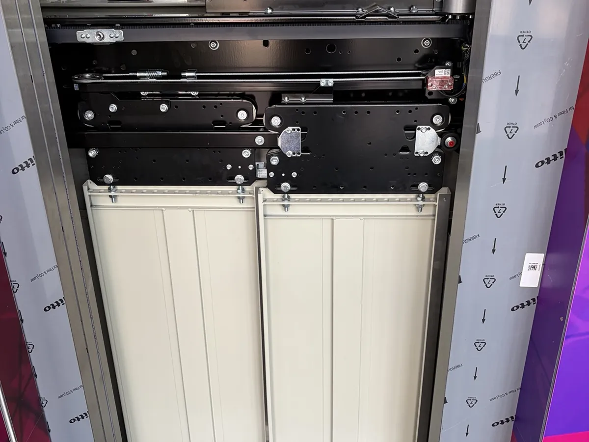 Passenger lift door installation work